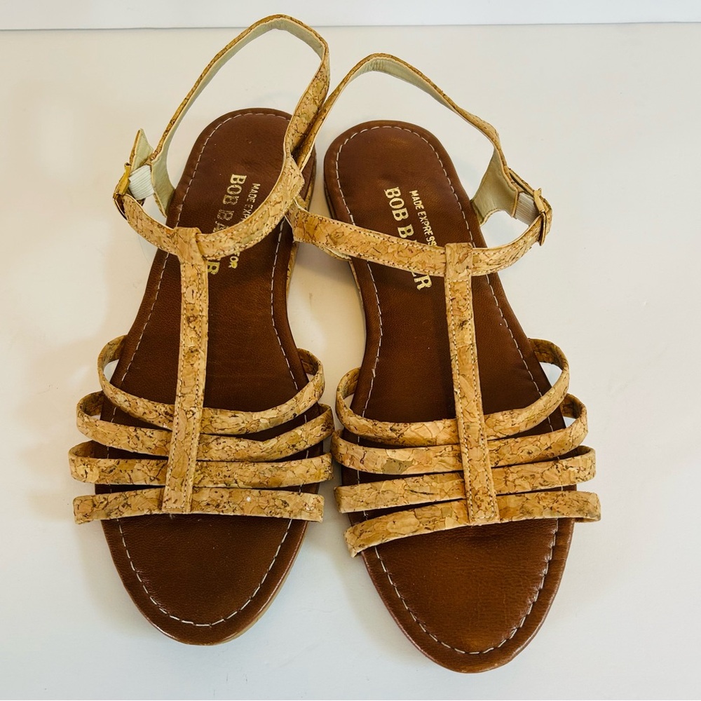 Bob Baker Exclusive cork sandals with adjustable strap Women’s size 8